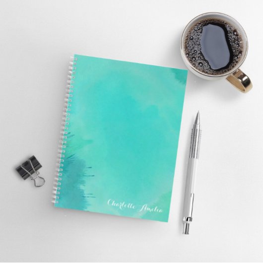 Carnet Aquarelle turquoise