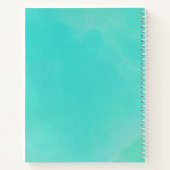 Carnet Aquarelle turquoise (Dos)