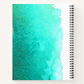 Carnet Aquarelle turquoise la citation de vie créative (Dos)