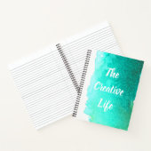Carnet Aquarelle turquoise la citation de vie créative (Intérieur)