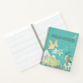 Carnet Aquarelle Turquoise mignonne Dinosaur (Intérieur)