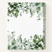 Carnet Aquarelle Verdure botanique Sage de fougères d'Ivy (Dos)
