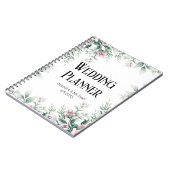 Carnet aquarelle verdure wedding planner fleurie (Côté gauche)