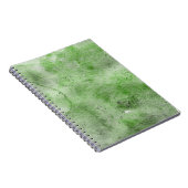 Carnet Aquarelle verte et textures papier encre sur blanc (Côté Droit)
