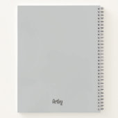 Carnet Aquarelle verte Sardine Art Personnalisé Nom du mo (Dos)