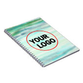 Carnet Aquarelle verte simple abstrait ajouter le logo te (Côté Droit)