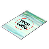 Carnet Aquarelle verte simple abstrait ajouter le logo te (Côté gauche)