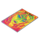 Carnet Aquarelle Vibes féminines en couleurs électriques (Côté gauche)