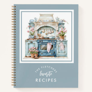 Carnet Aquarelle vintage Cuisine Famille Recette