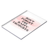 Carnet Aquarelle vintage N'oubliez pas les pensées joyeus (Côté gauche)