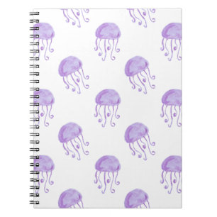 Carnet aquarelle violet méduse conception de plage
