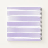 Carnet Aquarelle violet orchidée bande personnalisée (Dos)