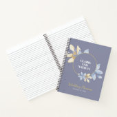 Carnet Aquarelle violet Wedding planner floral (Intérieur)