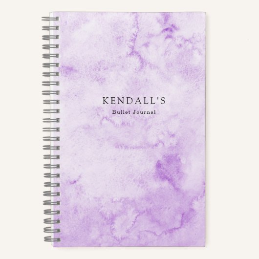 Carnet Aquarelle violette élégant (Recto)