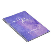 Carnet Aquarelle violette Mandala Wedding planner nuptial (Côté Droit)