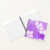 Carnet Aquarelle violette moderne et feuilles d'érable bl (Intérieur)