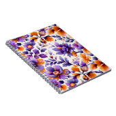 Carnet Aquarelle vive orange et violet | Spiral (Côté Droit)