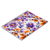 Carnet Aquarelle vive orange et violet | Spiral (Côté gauche)