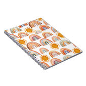 Carnet Aquarelle Whimsical Boho Rainbow et Sun Kids (Côté Droit)