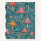 Carnet Aquarelle Whimsical Motif de champignon (Devant)
