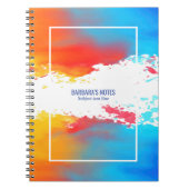 Carnet Aquarelles colorées modernes (Devant)