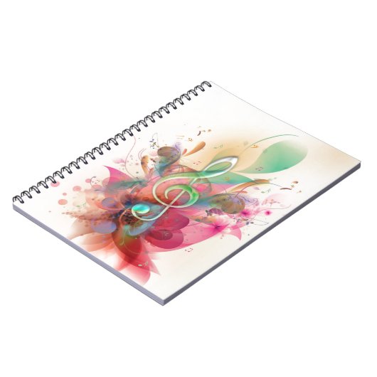 Carnet aquarelles cool tonalités à clef triples notes de (Côté gauche)