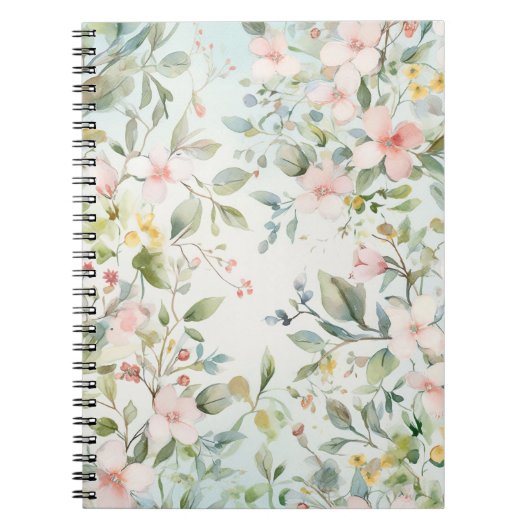 Carnet Aquarelles de fleurs de pommier (Devant)