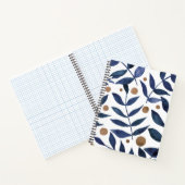 Carnet Aquarelles et baies - indigo et beige (Intérieur)