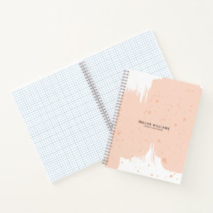 Carnet Aquarelles rose et blanc