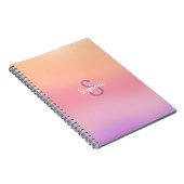 Carnet Aquarelles violettes Monogramme (Côté Droit)