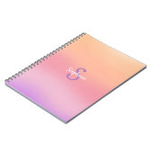 Carnet Aquarelles violettes Monogramme (Côté gauche)