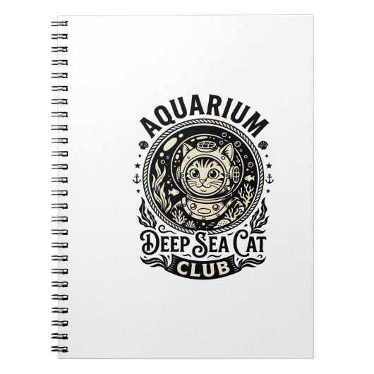 Carnet Aquarium Chat de mer profond Graphique de chat drô (Devant)