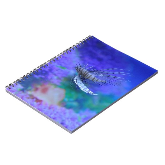 Carnet Aquarium Poisson poisson violet Pterois Zebrafish (Côté gauche)