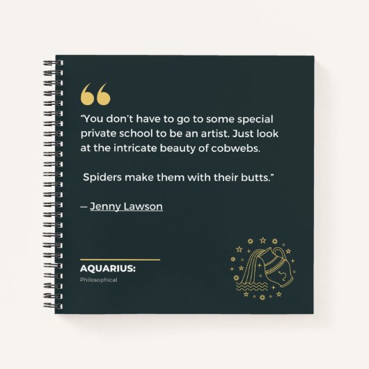 Carnet Aquarius (Devant)