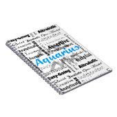 Carnet Aquarius Zodiac Astrologie Traits Collage (Côté Droit)