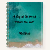 Carnet Aquatique : Une journée à la plage restaure l'âme (Devant)