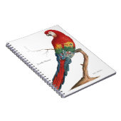 Carnet Ara d'écarlate, arums Macao (Côté Droit)