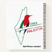 Carnet arabe du drapeau palestinien personnalisé (Dos)