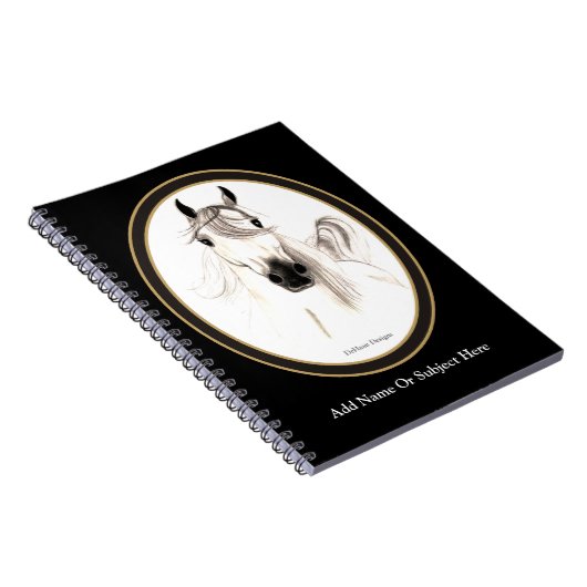 Carnet Arabe fait sur commande de cheval (Côté Droit)