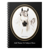 Carnet Arabe fait sur commande de cheval (Devant)
