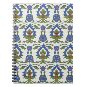 Carnet Arabe Traditionnel : Carrelage Iznik sans couture.