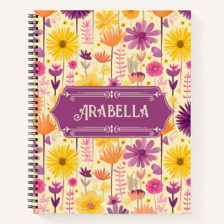 Carnet Arabella Cascade Moderne Motif Floral Deluxe