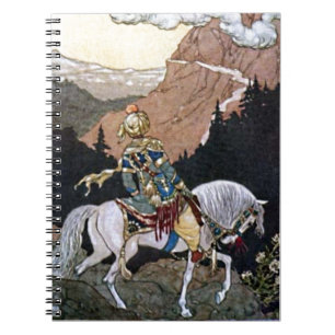Carnet Arabian Nights Chevalier Prince sur Cheval Blanc