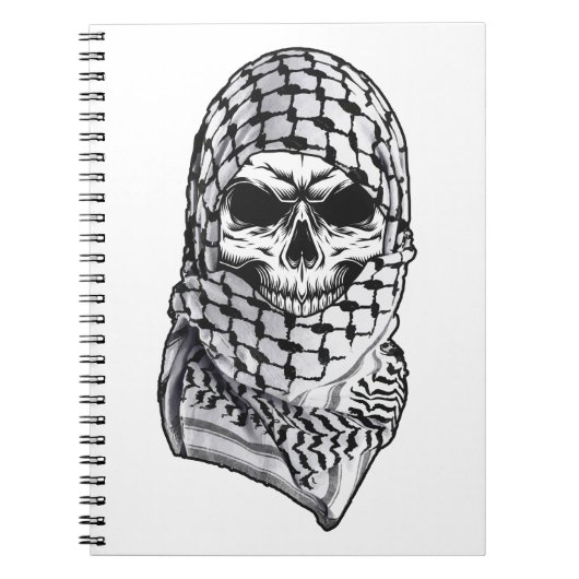 Carnet Arabic Skull Kufiya Shemagh Notebook (Devant)