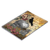 Carnet Araignée crâne corbeau Vintage (Côté gauche)