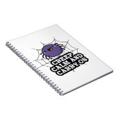 Carnet Araignée drôle de pun Creep Calm et Carry On (Côté Droit)