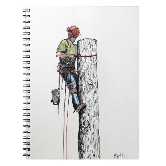 Carnet Arboriste Arbre Chirurgien de noël présent (Devant)