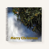 Carnet Arbre à pins d'hiver et neige (Devant)