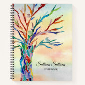 Carnet Arbre arc-en-ciel personnalisé (Devant)