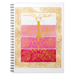 Carnet Arbre aux racines dans le portable du ciel